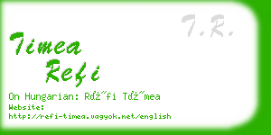 timea refi business card